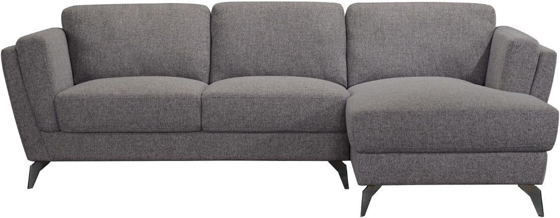 Contemporary Gray Fabric Sectional Sofa by Acme Beckett 57155-2pcs