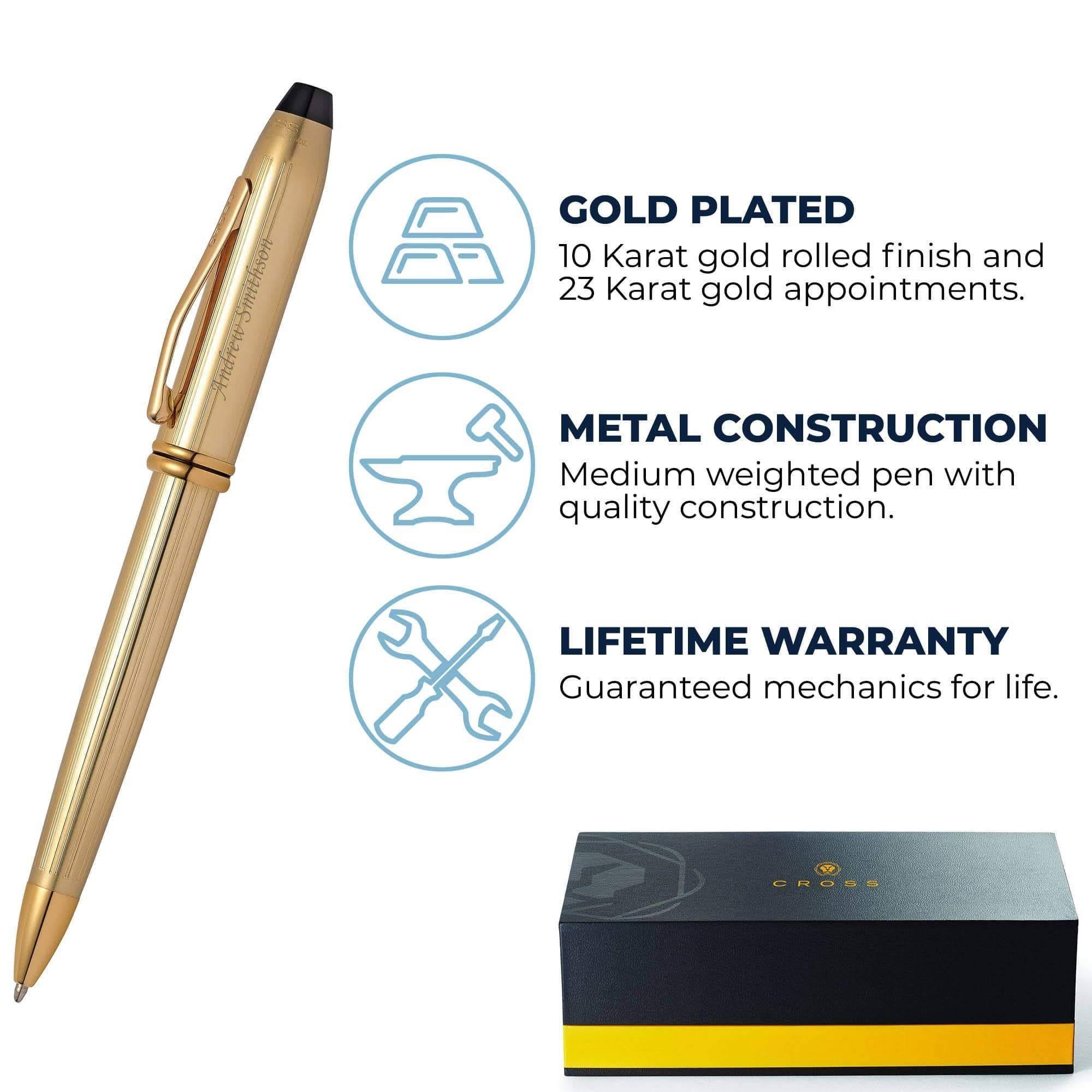 Cross Townsend Ballpoint Pen - 10K Gold Filled