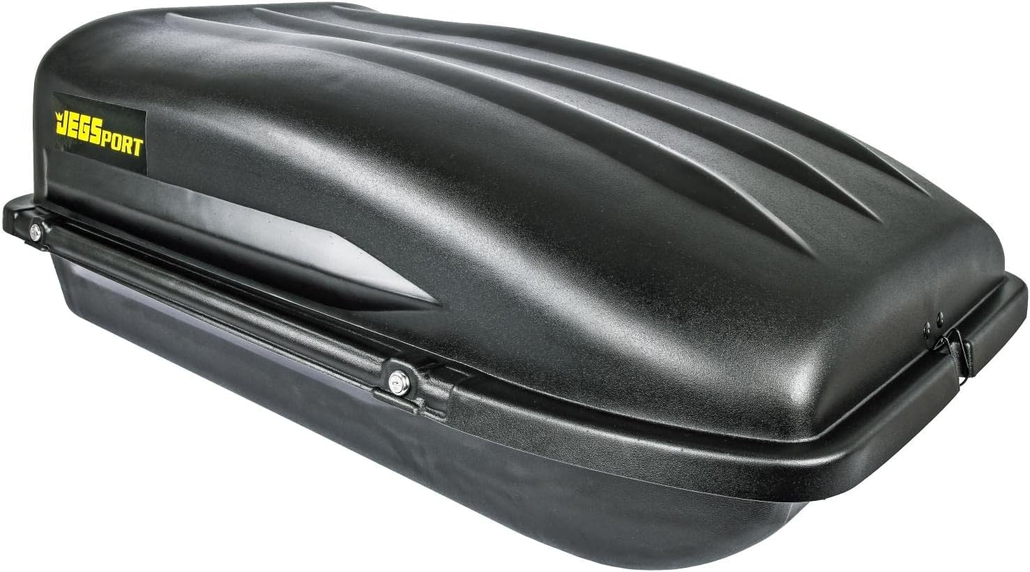 JEGS Rooftop Cargo Carrier for Car Storage - Small Roof Rack Cargo Carrier - Heavy Duty Waterproof Storage - Made in USA - 10 Cubic Ft - 110 Lb Capacity - Zero Tool Easy Assembly - Aerodynamic Design