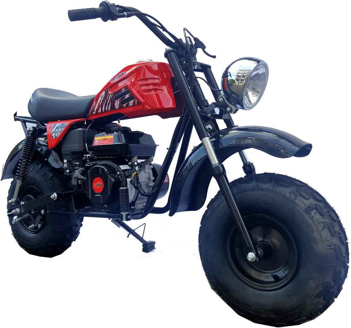 X-PRO Raptor 200cc Super Size Mini Trail Bike with Automatic Transmission and Pull Start! 19" Wide Fat Balanced Tires! (Tested and Assembled, Pink)
