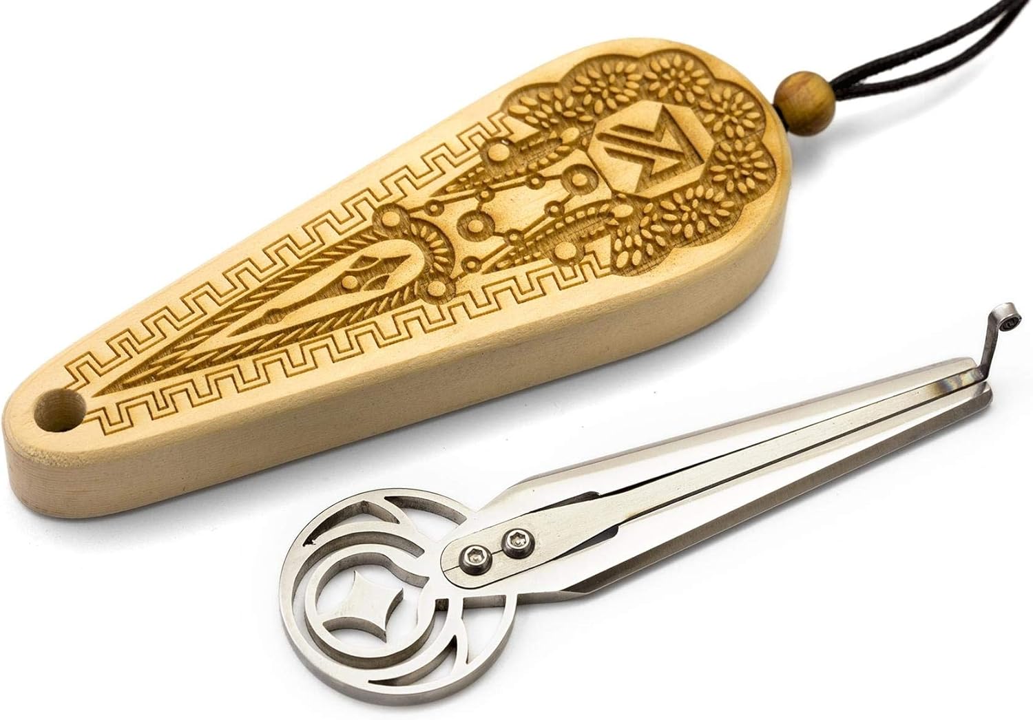 Oberton Pro -=Shunut=- Jaw Harp - best modern mouth musical instrument in techno style (COA Case)