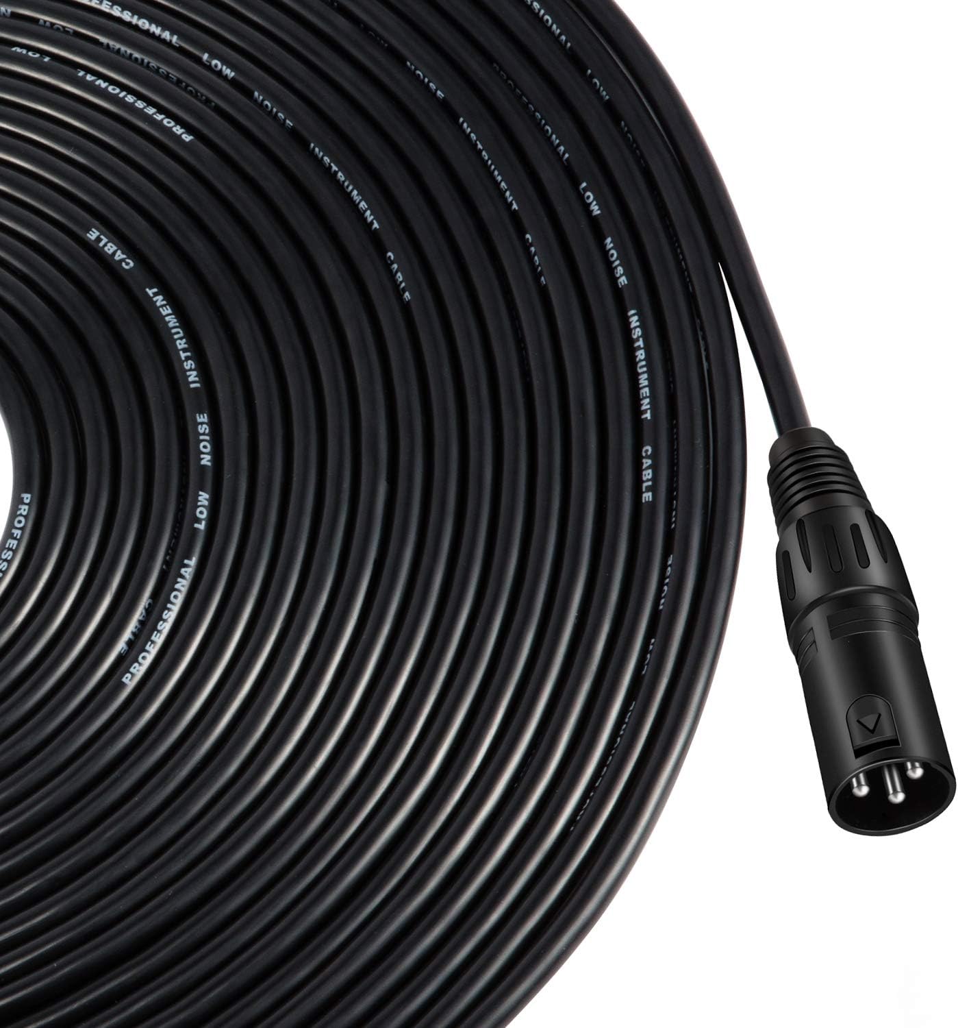 Moukey, 50ft XLR 50 Feet Microphone Male to Female Mic Cables Cord, Black 3-Pack