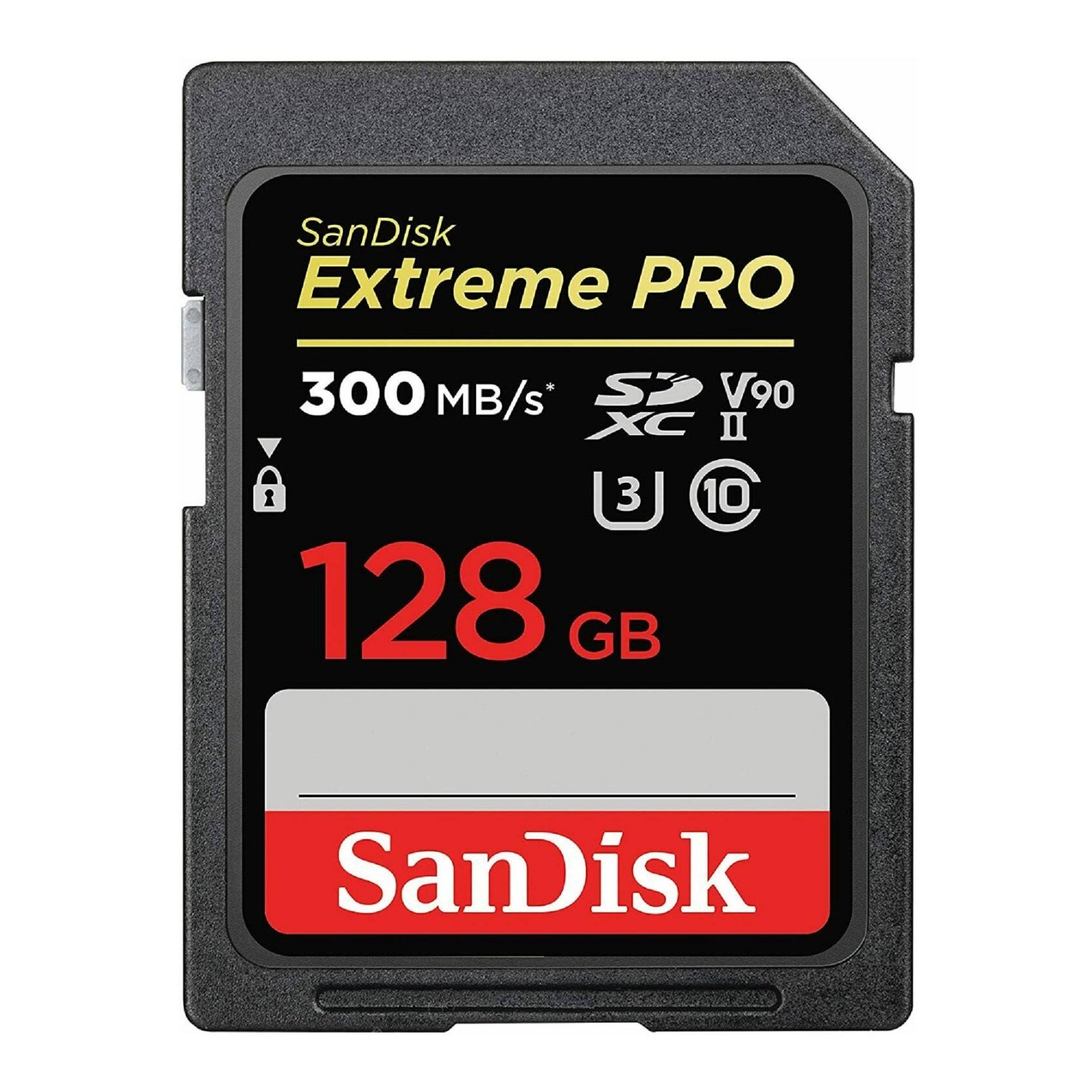 SanDisk 128GB Extreme Pro UHS-II V90 SDXC Memory Card