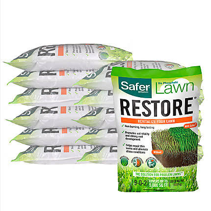 Safer Brand Lawn Restore Fertilizer - Large Yard 1 Year Supply (To 15,000 Sq ft)