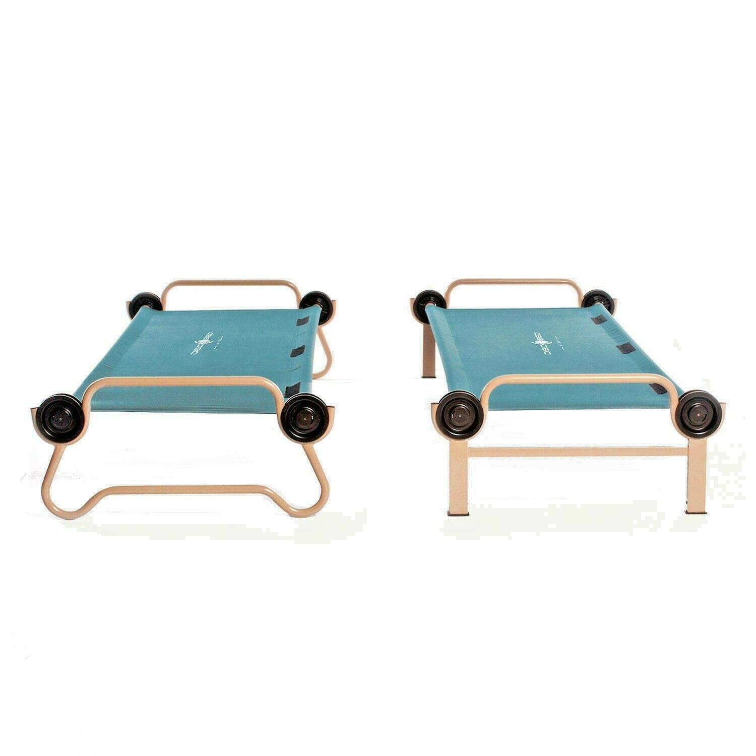Disc-O-Bed Large Cam-O-Bunk Cot with Organizers u0026 Youth Kid-O-Bunk Camping Cot