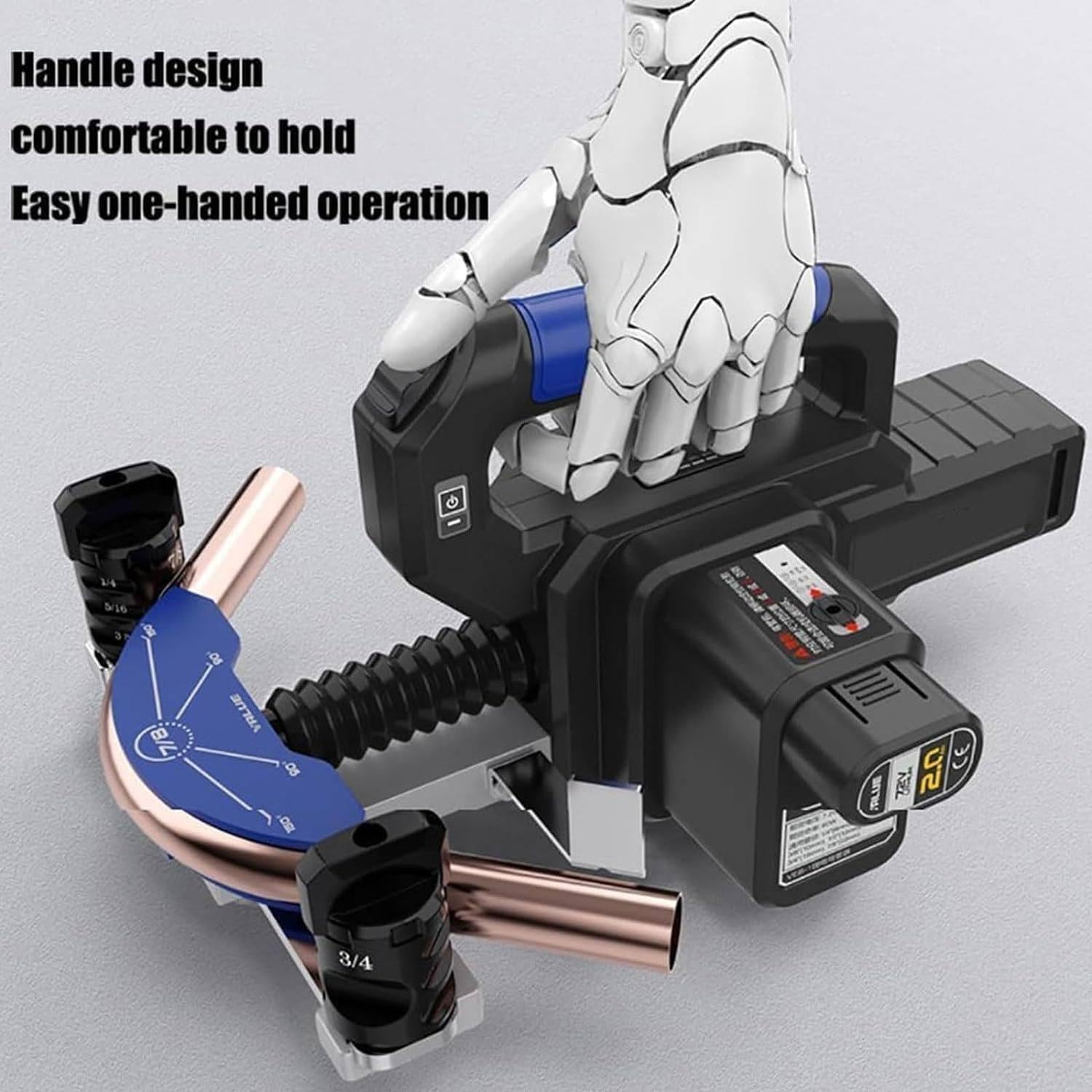 Electric Tube Pipe Bender, Electric Pipe Bender for Copper Pipes Pipe Bending Device 1/4"-7/8" Pipe Bending Tool Fast Bending 90°, for Air Conditioning, Heating, Ventilation