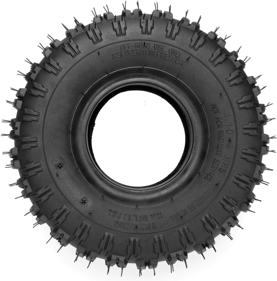 FVRITO 2 Pack of 4.10-4 410-4 4.10/3.50-4 Tire with Inner Tube for Lawn Mowers Garden Rototiller Snow Blower Mowers Hand Truck Wheelbarrow Go Cart Kid ATV Pack of 2