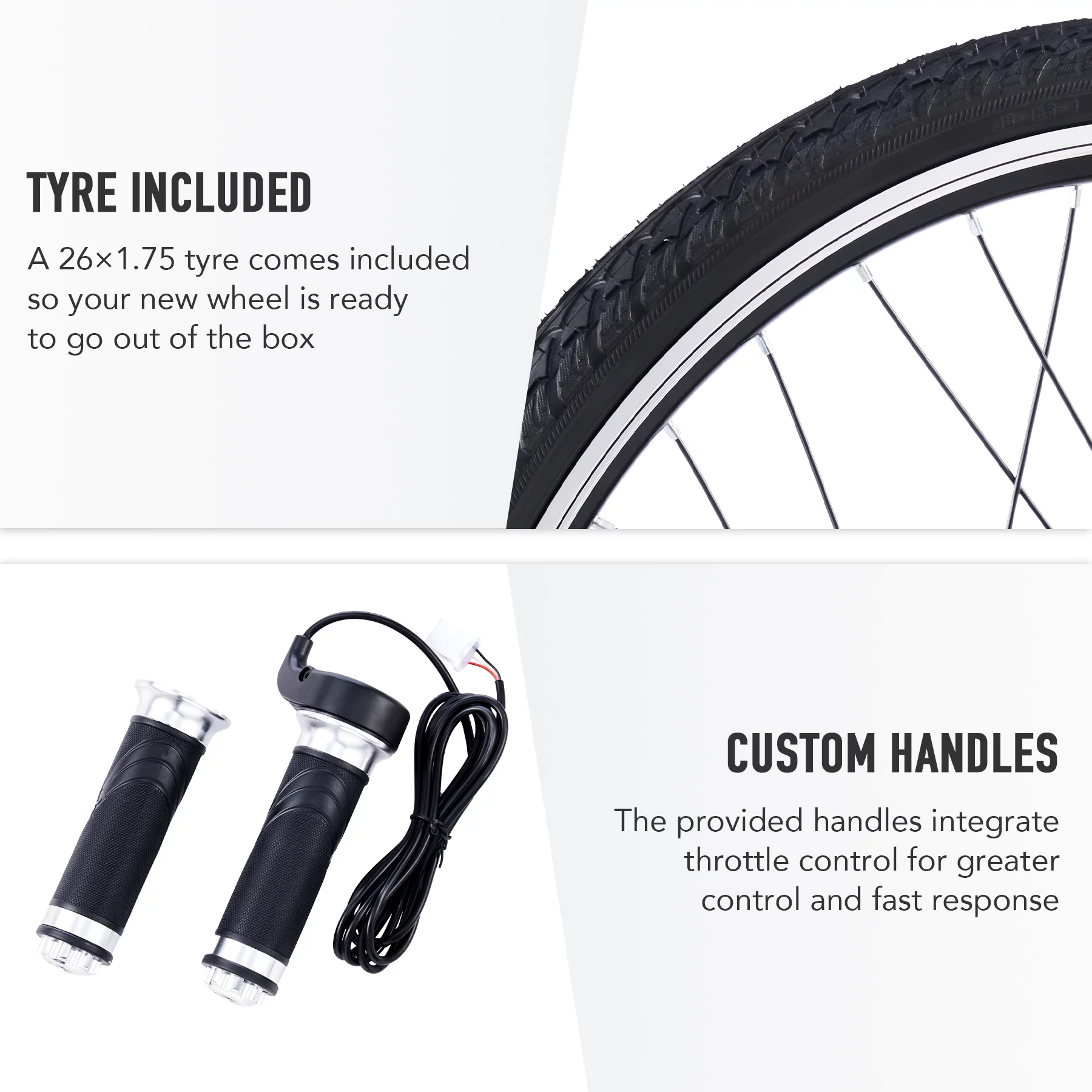 Viribus 26 Inch Electric Bike Kit 1000 Watt Hub Motor LCD Control eBike Conversion Kit
