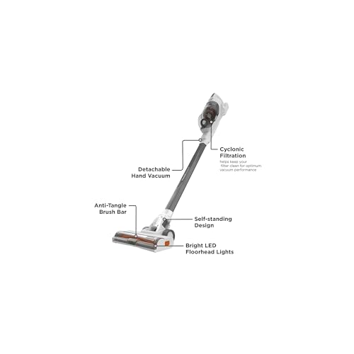 BLACK+DECKER POWERSERIES Cordless Stick Vacuum with LED Floor Lights