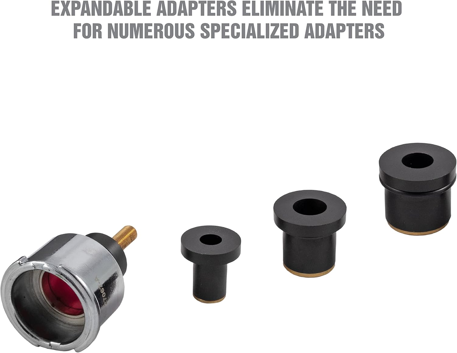 OEMTOOLS 27067 Universal Cooling System Adapter Set, Works with Auto Coolant Pressure Tester to Test Pressure in Most Vehicles, Fits Plastic Reservoirs Pack of 2