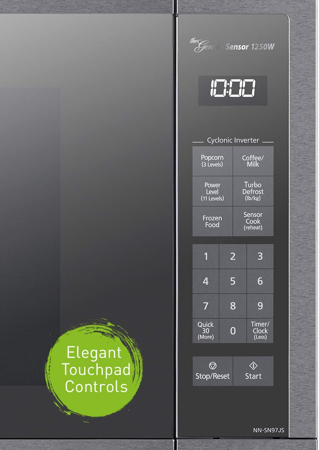 Panasonic Microwave Oven & Microwave Oven NN-SN966S Stainless Steel Countertop/Built-In with Inverter Technology and Genius Sensor, 2.2 Cubic Foot, 1250W