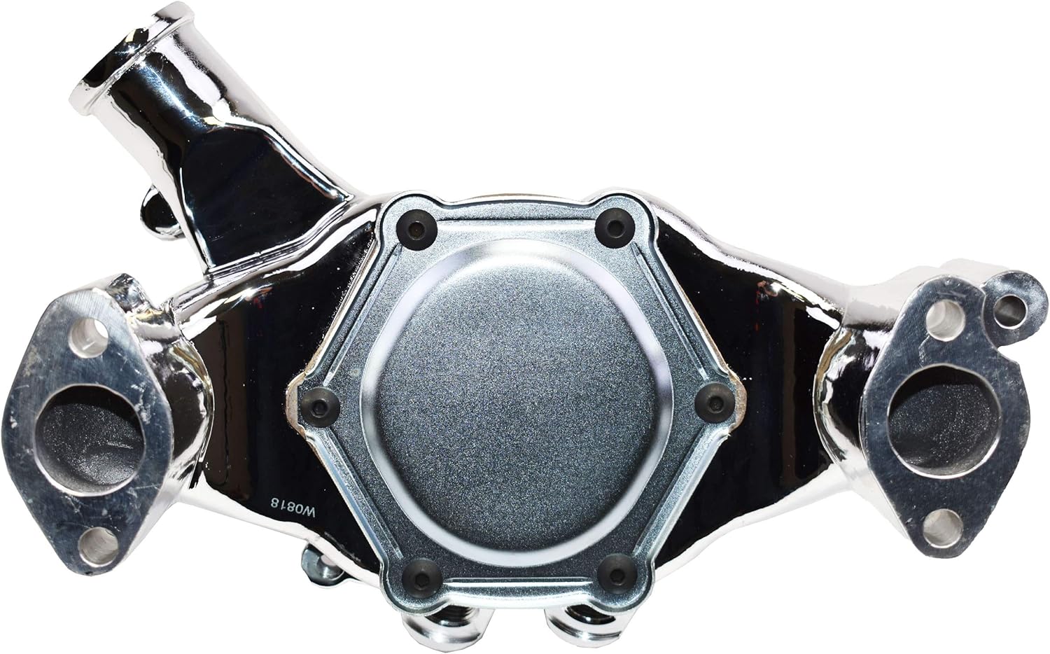 A-Team Performance - 8-Blade Aluminum 5/8" Volume Long Water Pump - Compatible with Big Block Chevrolet 396 402 427 454 Chrome