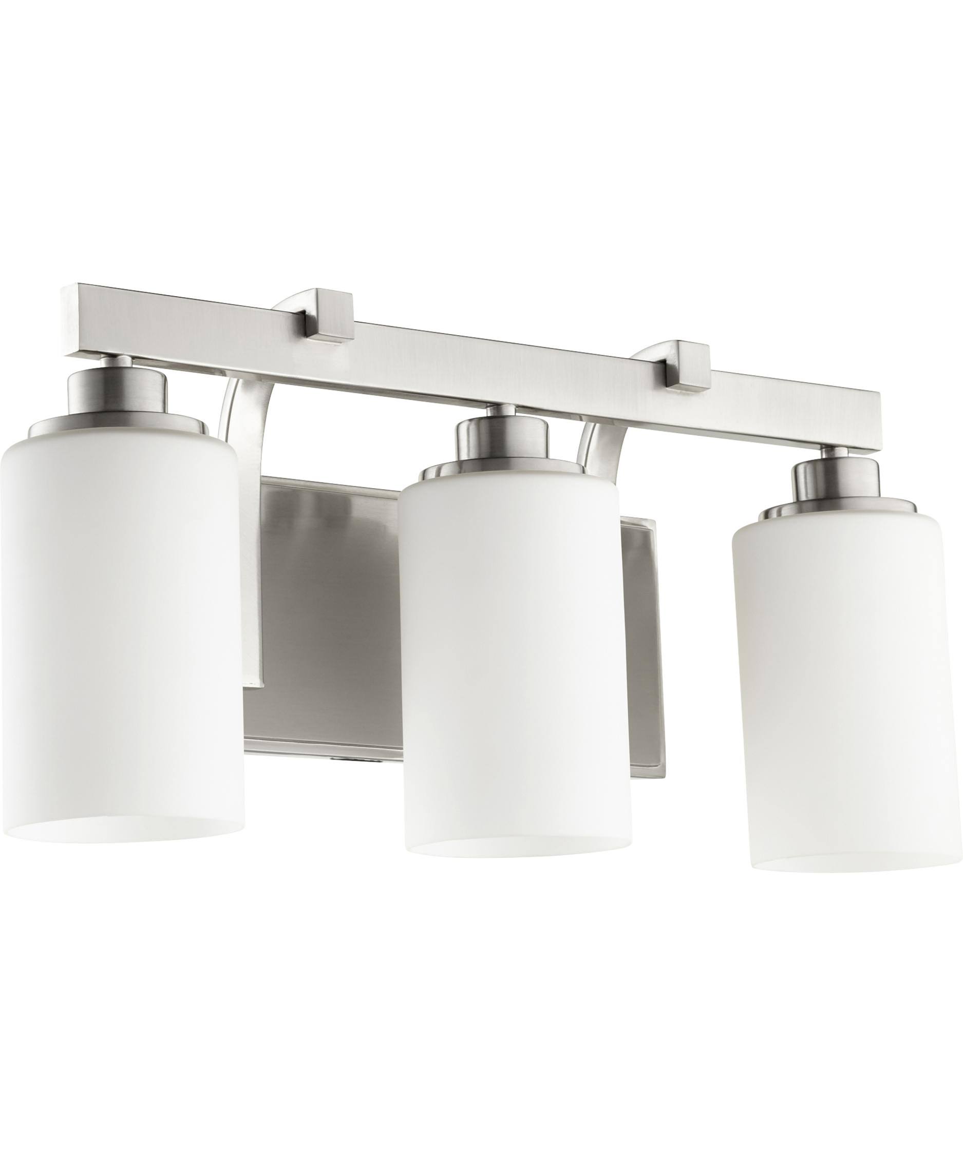 Quorum 5207-3-65 3 Light Lancaster Satin Nickel Vanity Fixture