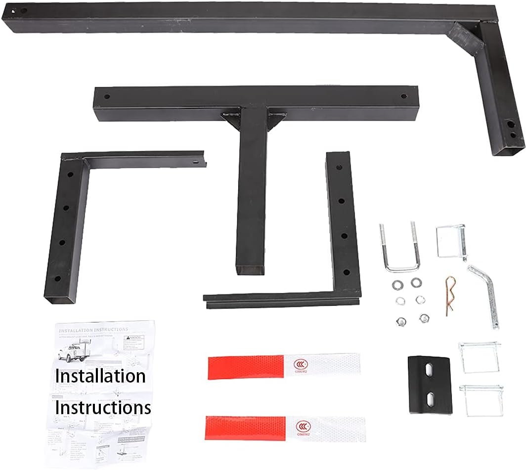 PENSUN 2 IN 1 Design Foldable Pick Up Truck Bed Hitch Extender Extension Rack Canoe Boat Kayak Lumber Pack of 2