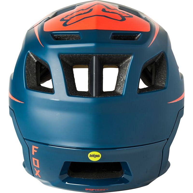 Fox Racing Dropframe Pro Helmet - Blue/Orange X-Large
