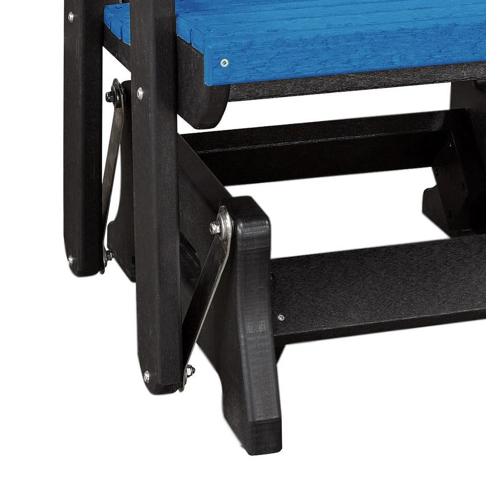 OS Home and Office Furniture Resin Double Glider w/Center Table in Blue/Black
