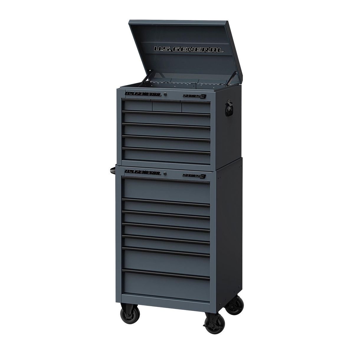U.S. GENERAL 27 in. x 22 in. Top Chest, Series 3, Slate Gray