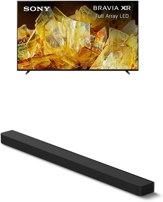 Sony 65 Inch 4K Ultra HD TV X90L Series: BRAVIA XR Full Array LED Smart Google TV with Dolby Vision HDR and Exclusive Features for The Playstation® 5 XR65X90L BRAVIA Theater Bar 9 Sound Bar