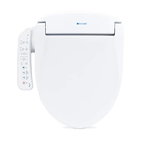 Brondell Swash Bidet Seat with Side Arm Controls, Oscillating Stainless-Steel Nozzle, Warm Air Dryer, Ambient Nightlight