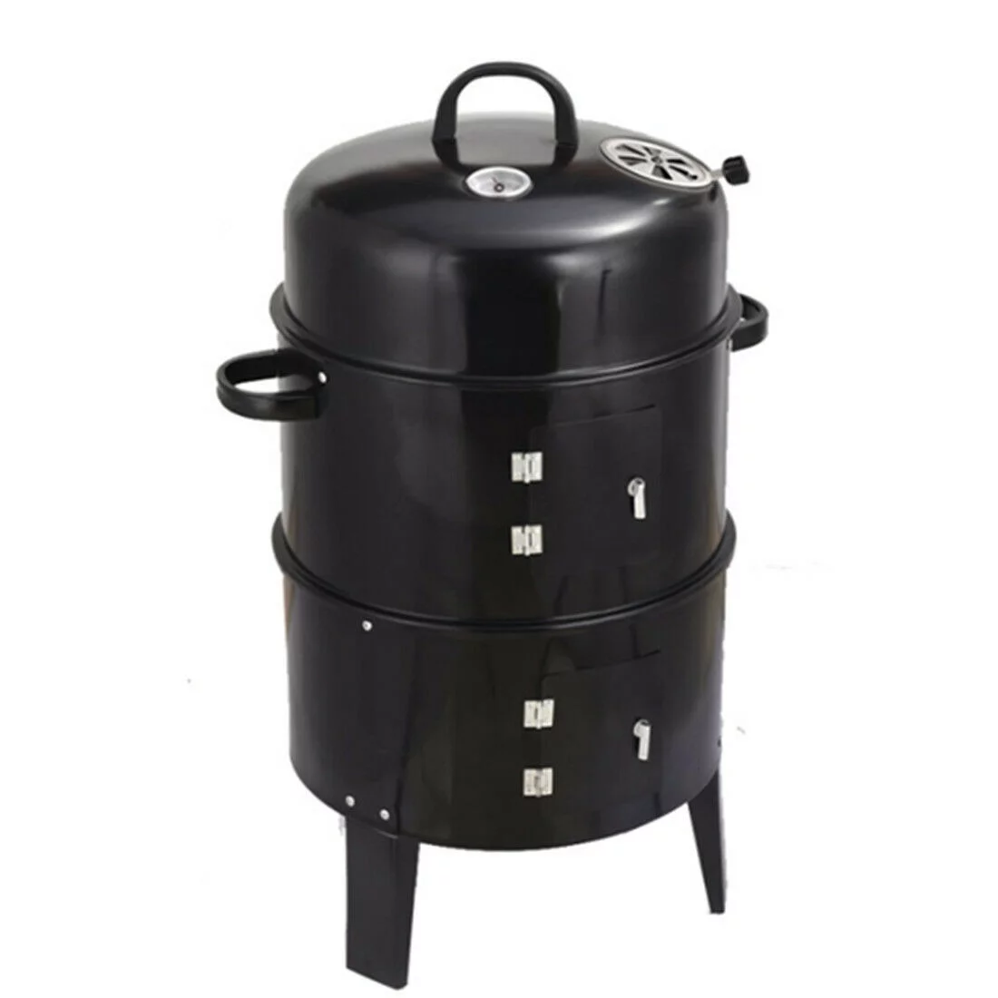YouLoveIt Charcoal Grill, Smokeless Grill, Vertical Charcoal BBQ Smoker, 3 in 1 Charcoal Barbecue Grill Outdoor Vertical Smoke Portable Meat Cooker