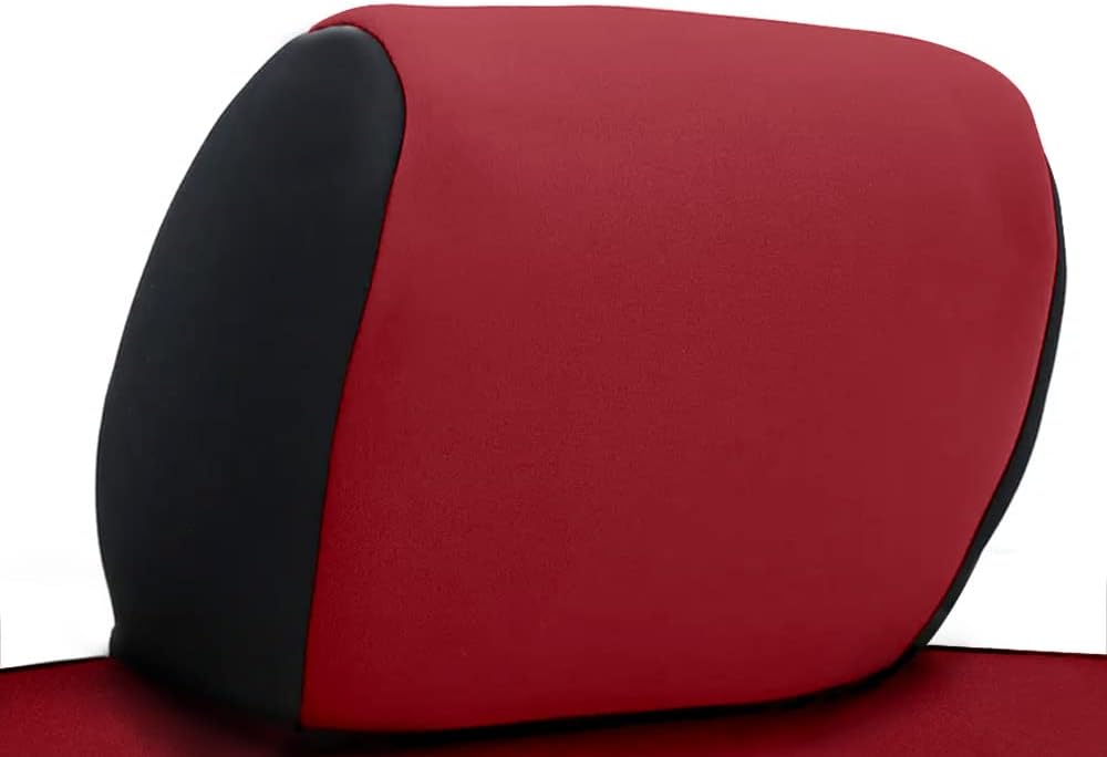 CarsCover Custom Fit 2004-2008 Ford F150 Pickup Truck Neoprene Car Front Seat Covers Red Rose & Black Sides Driver & Passenger Cover