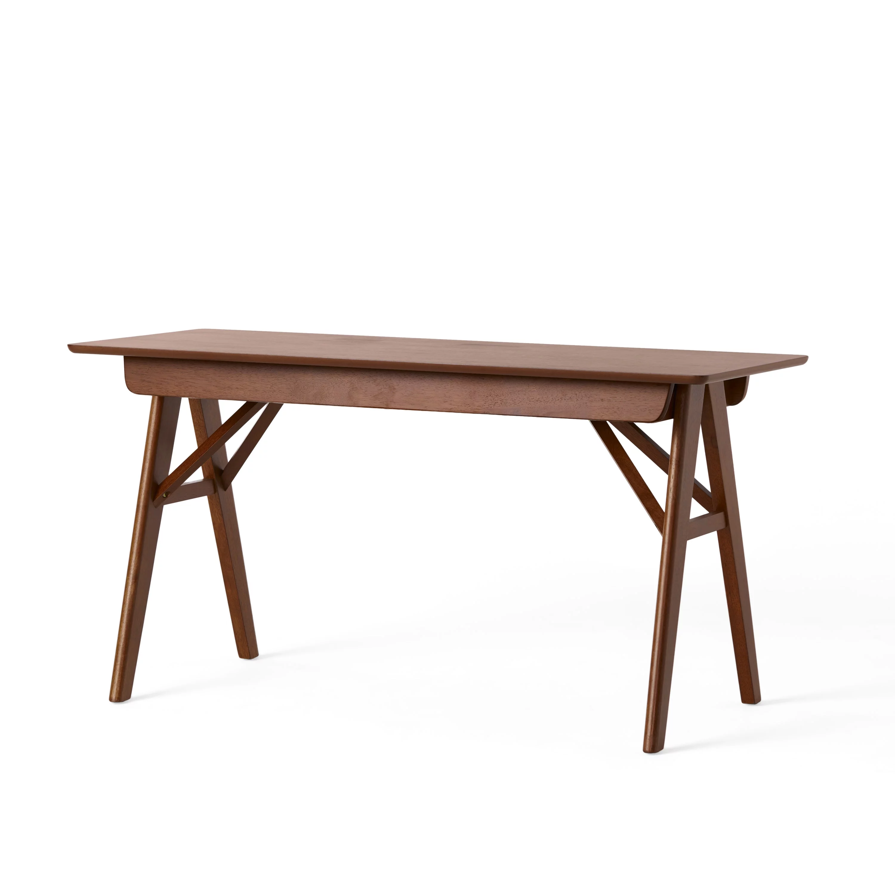 Belle Mid Century Wood Desk Walnut
