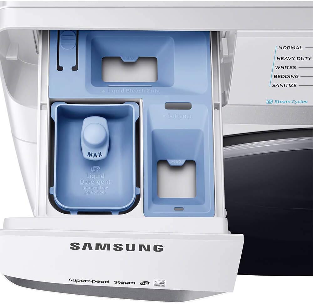 SAMSUNG WF45R6300AW 4.5 cu. ft. Smart Front Load Washer with Super Speed in White