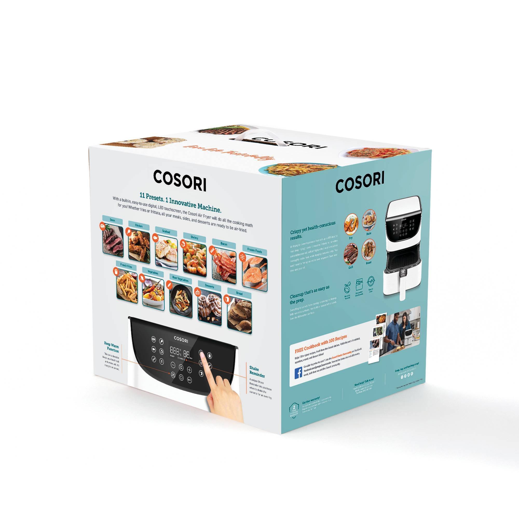 Cosori Premium 3.7 qt. Air Fryer u0026 Skewer Rack Set - White