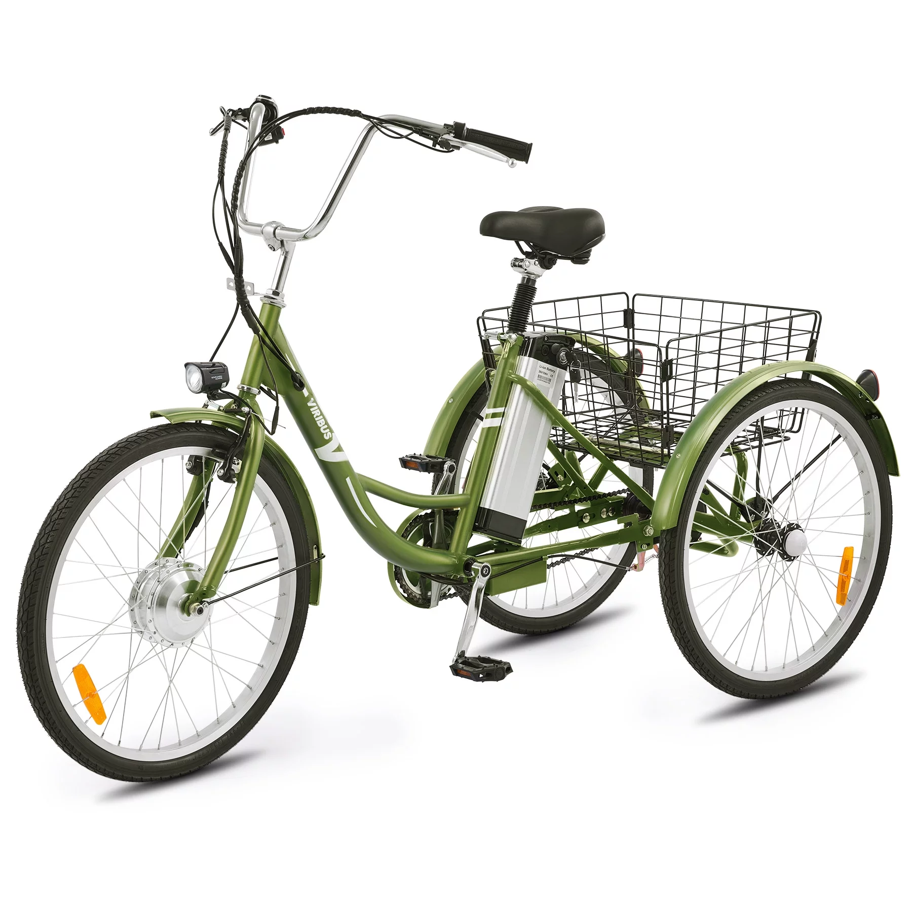 26 Electric Tricycle for Adults 3 Wheel Electric Bike 250W Electric Trike Black