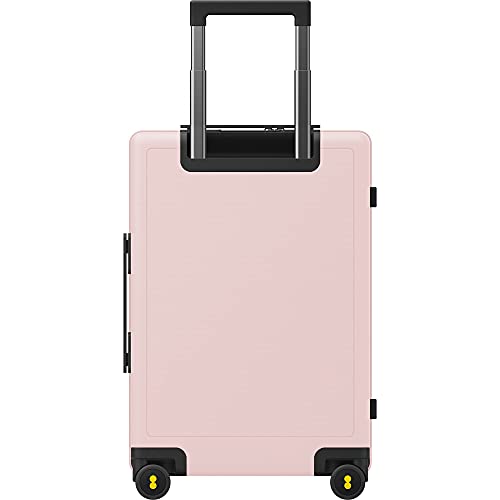 LEVEL8 Hard Shell Carry on Luggage Airline Approved, Carry-on Suitcases with Wheels, Lightweight Luminous Textured Hardside Travel Bag with Tsa Lock, 20 Inch, Black