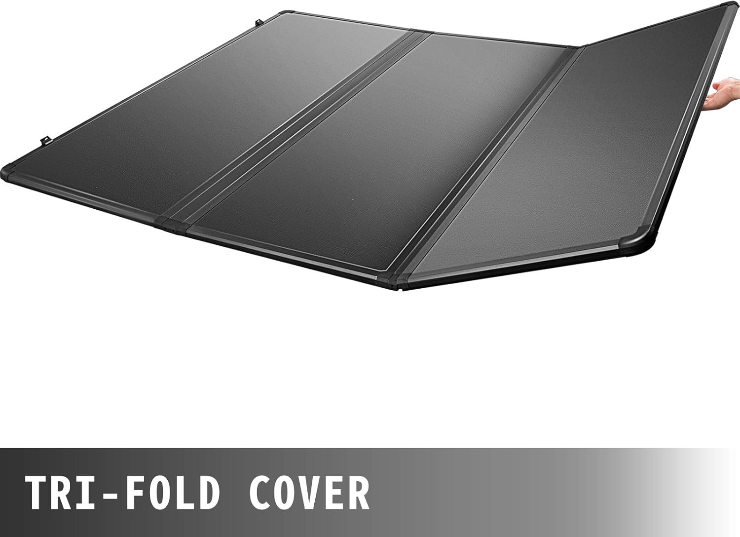 VEVOR Truck Bed Cover, Tri-Fold Tonneau Cover 6 FT, Hard Truck Bed Tonneau Cover, Truck Bed Topper Fit for Chevy Silverado, GMC Sierra 1500, 2014-2021 (6 Feet Bed)