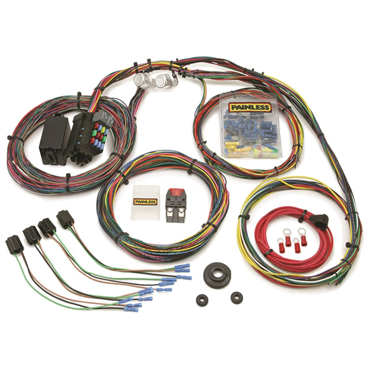 Painless Wiring 10127 21 Circuit Customizable Mopar Color Coded Chassis Harness