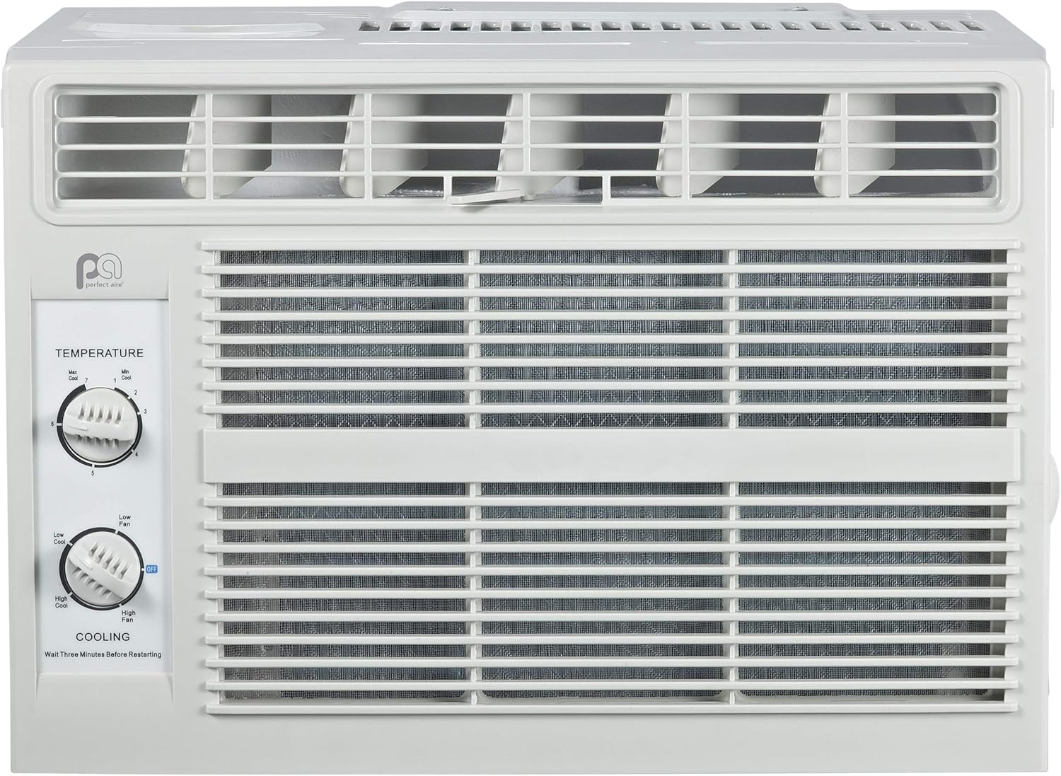 Perfect Aire5PMC5000 5,000 BTU 115-Volt Window Air Conditioner with Mechanical Controls, Installation Kit, Washable Filter, 150 sq. ft., White