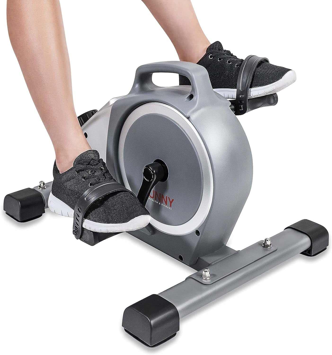 HYUN Magnetic Under Desk Mini Exercise Cycle Bike, Dual Function Pedal Exerciser with Digital Monitor and Carrying Handle – SF-B020026 - Curated Treasures Market
