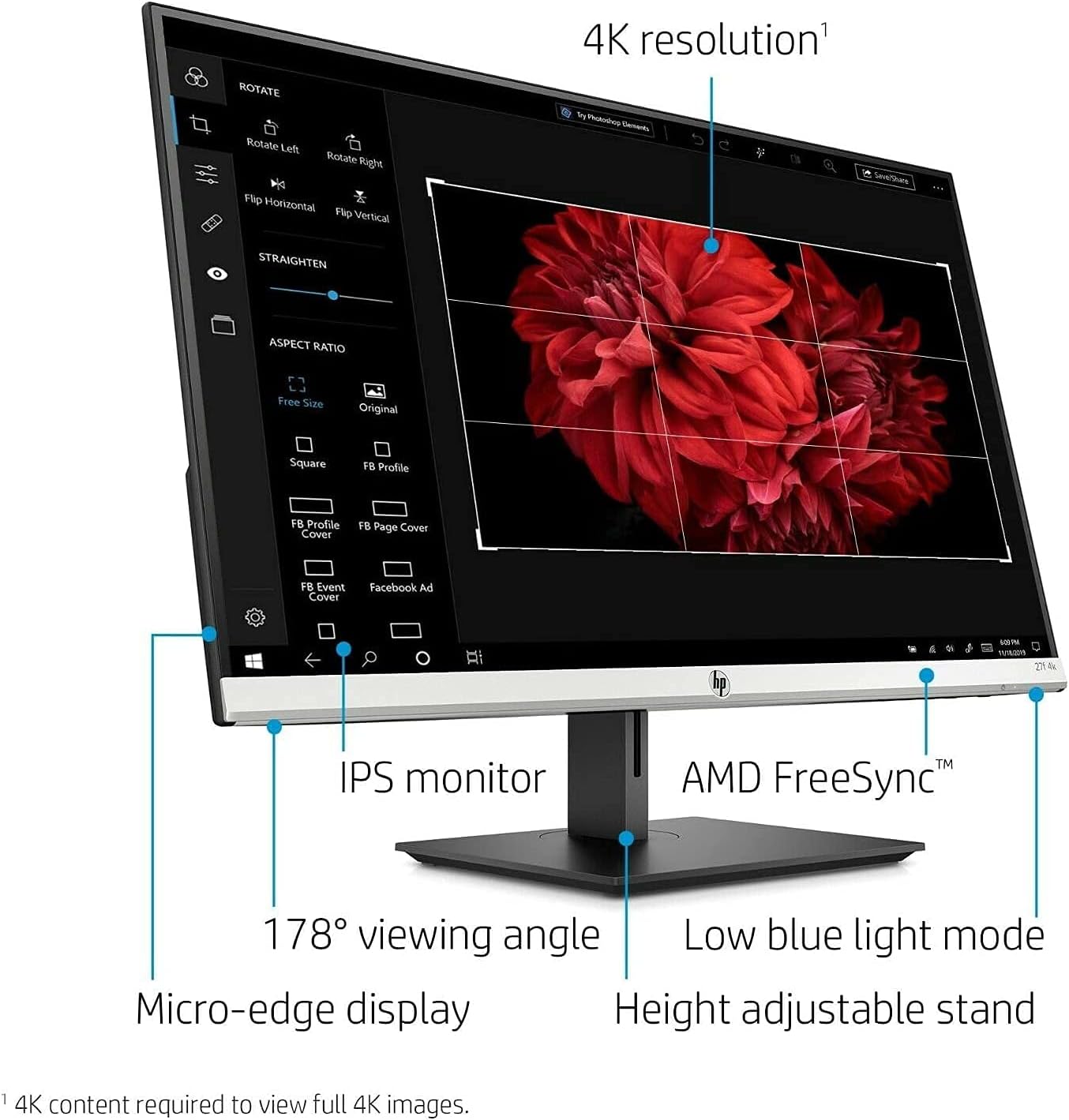 2022 Premium HP 24f 75Hz 24 Widescreen IPS LED FHD 1080P Anti-Glare Monitor for Business and Student, 5 ms Response Time, FreeSync, HDMI VGA, 178°, AllyFlex HDMI Cable