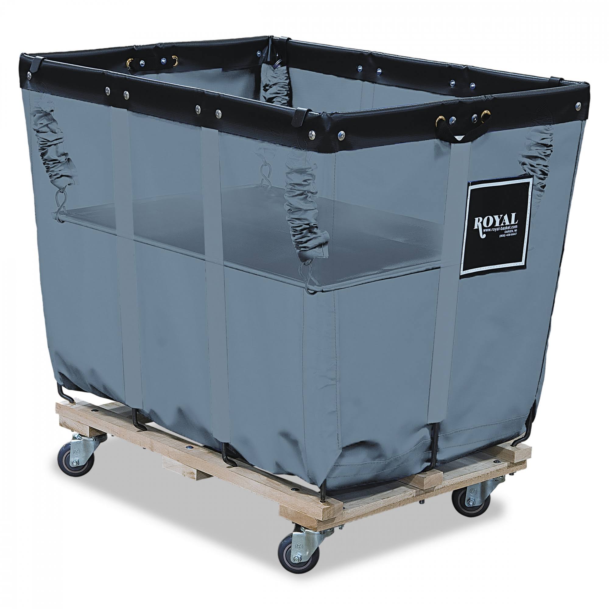 Royal Basket Trucks Spring Lift 24 x 36 16 Bushel Vinyl Steel Gray