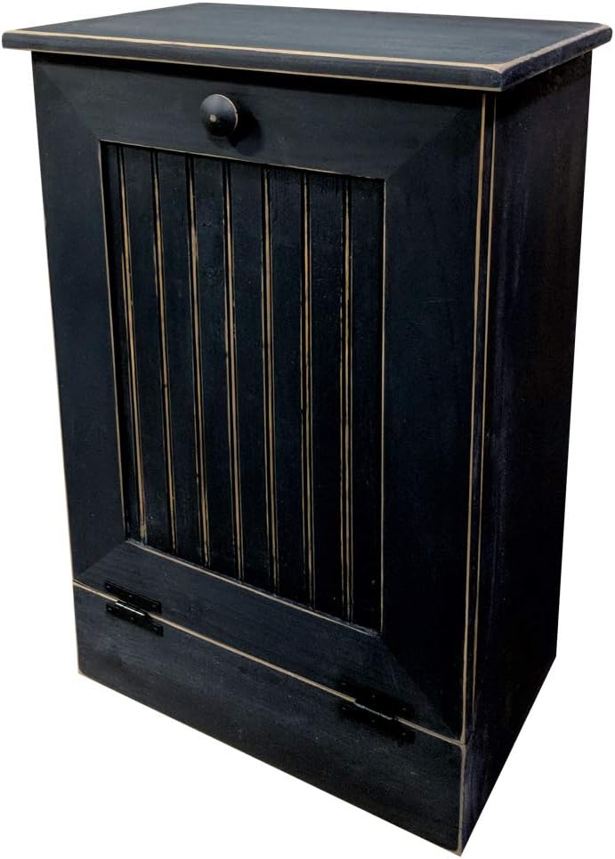 Tilt Out Wooden Trash Cabinet (Solid - Cottage White)