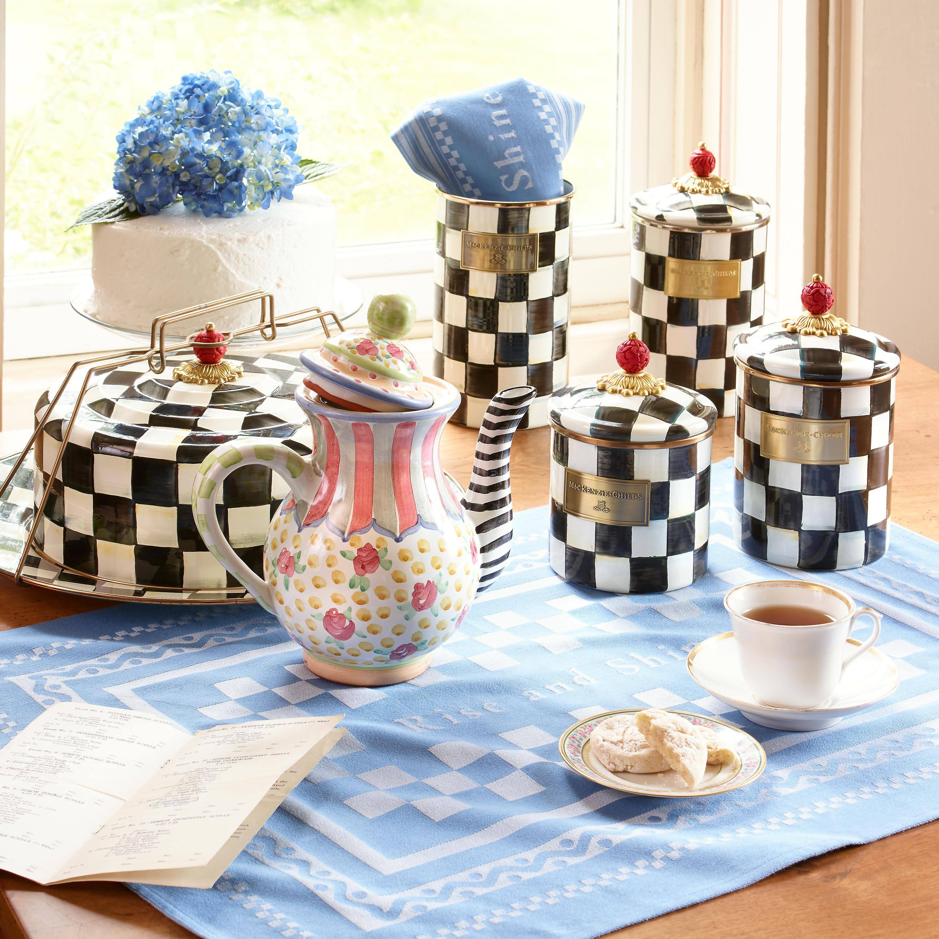 MacKenzie-Childs - Courtly Check Enamel Canister - Medium