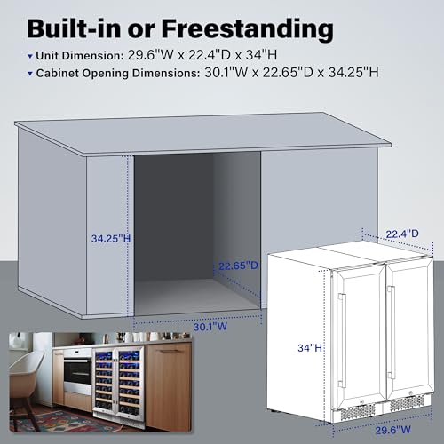 Yeego 30 inch Wine Cooler Refrigerator