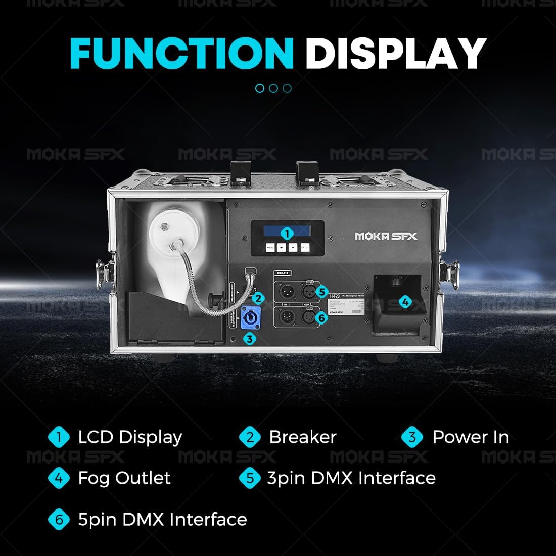 Silent Haze Machine Water-Based 1200W Professional Hazer Mist Fogger with Timer Flight Case for DJ Stage Show Theater