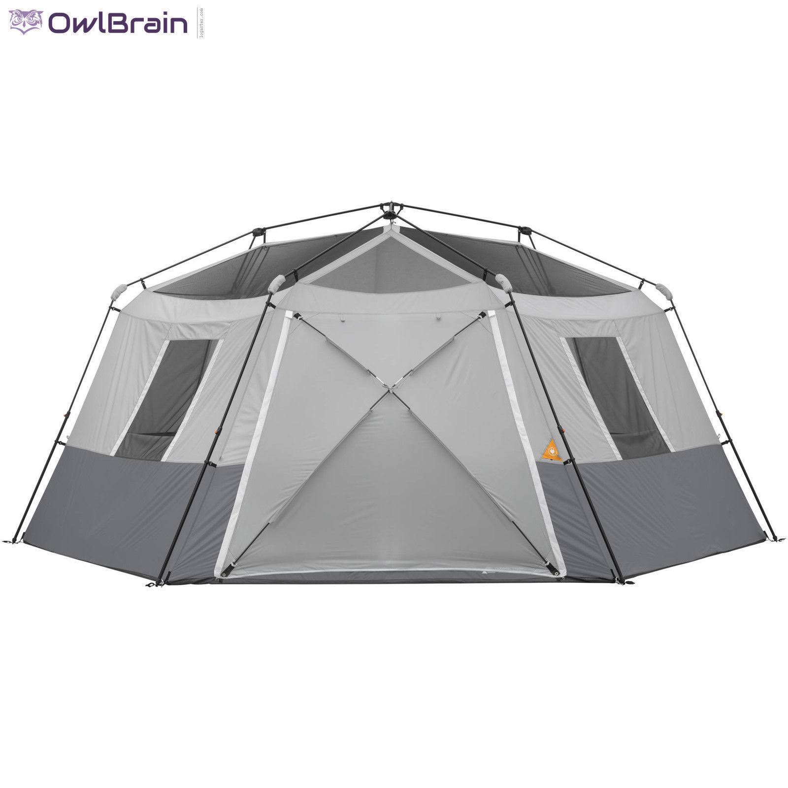 Ozark Trail 17& x 15& Person Instant Hexagon Cabin Tent, Sleeps 11