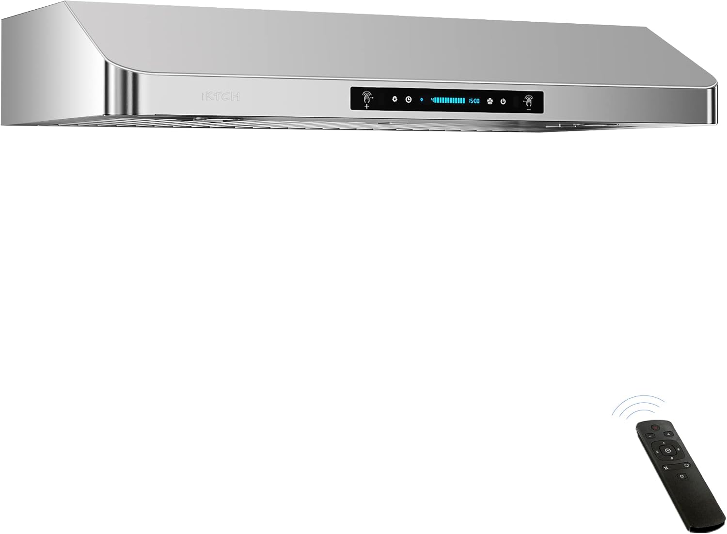 IKTCH 42 Inch Under Cabinet Range Hood with 900-CFM, 4 Speed Gesture Sensing&Touch Control Panel, Stainless Steel Kitchen Vent with 3 Pcs Baffle Filters(IKC01-42)