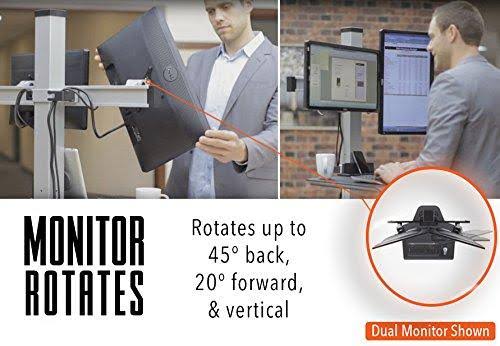 Stand Steady Winston Workstation Triple Monitor Mount Sit-Stand Desk (Innovative WNST-3) | Three Monitor Standing Desk Workstati