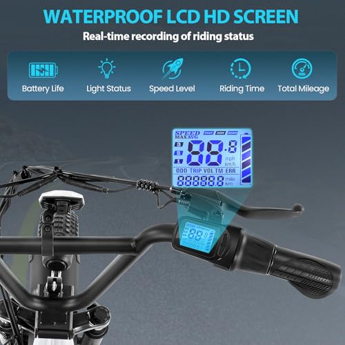 Caroma Peak 800W Foldable Electric Scooter Adults, 20" Fat Tire Electric Bike with 48V Battery, Up to 30Miles & 20MPH, Adult Electric Bicycles for Commuting with Basket&Adjustable Seat