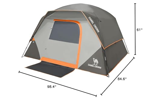 CAMEL CROWN Tents for Camping 4/6 Person Tent Waterproof Easy Setup Backpacking Tents