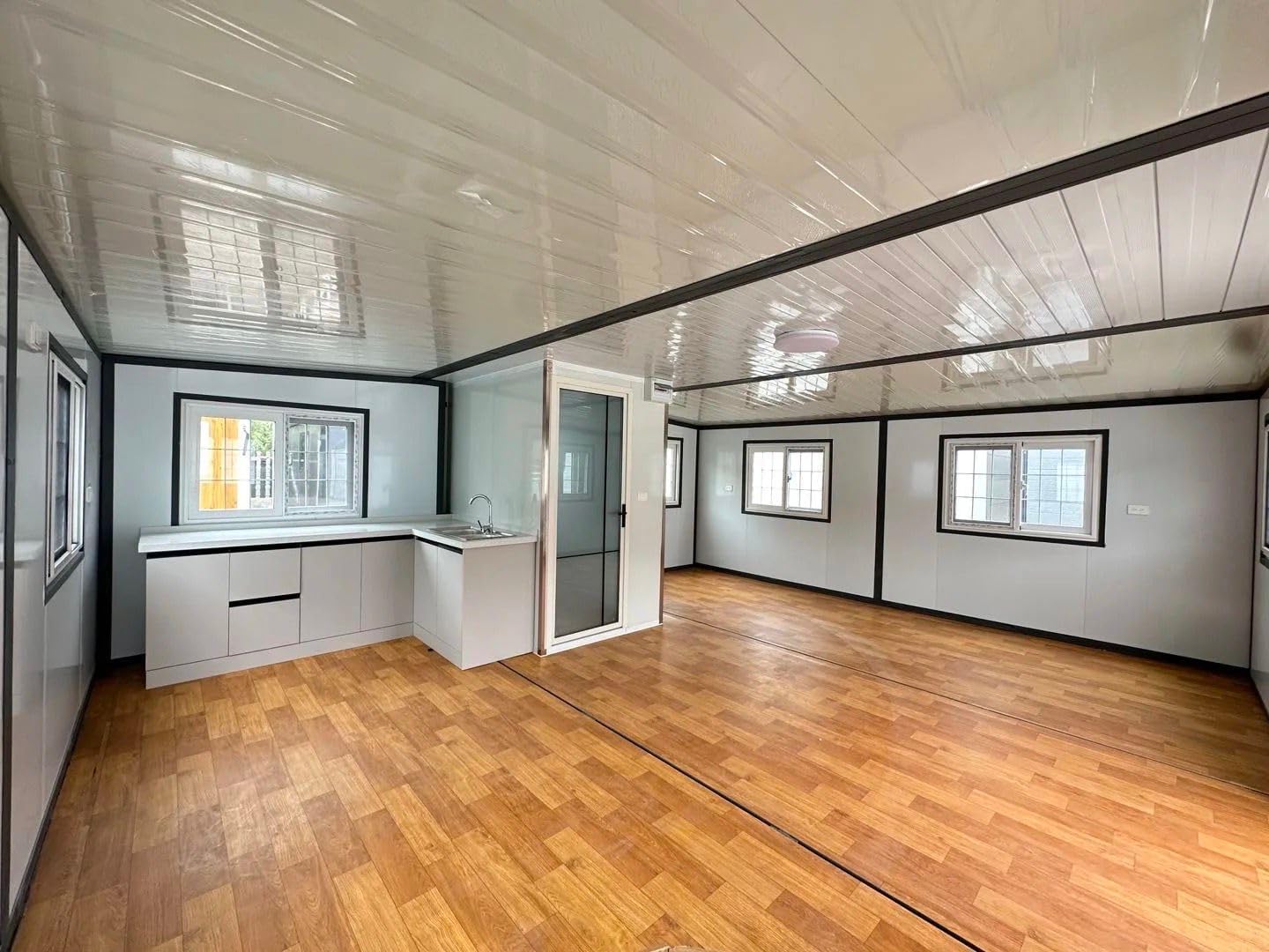 Expandable Tiny Home with Bathroom, Kitchen, 20ft Length, Portable Container House, Windows & Doors