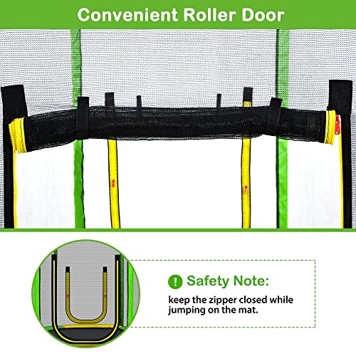 Merax 7FT Kids Trampoline with Safety Enclosure Net, Slide and Ladder, Easy Assembly Round Outdoor Recreational Trampoline