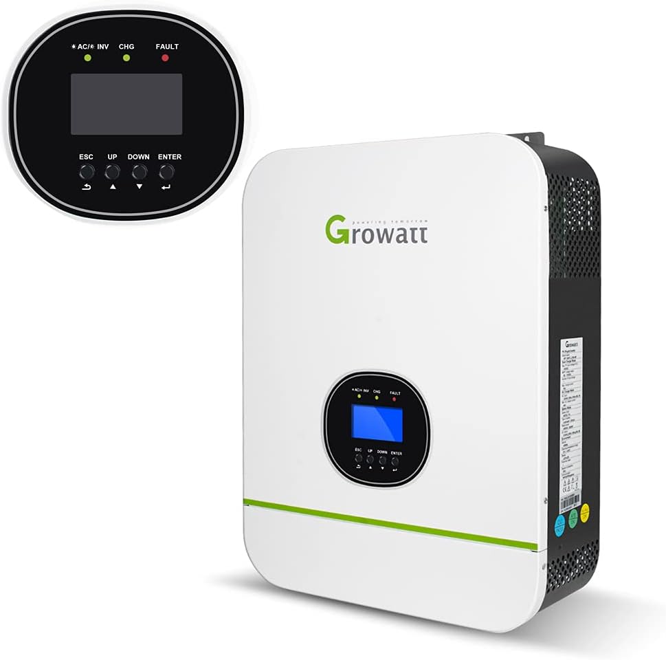Fencia Solar Inverter 3000W 120V/240V Split Phase Solar Inverter Growatt 80A MPPT 24V/48V (24V)
