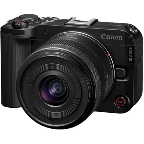 Canon EOS R50 V APS-C Mirrorless Interchangeable Lens Hybrid Camera, Vlogging, Content Creation, Vertical Video | Body Only Bundle with 64GB Memory Card + Camera Bag (3 Items)