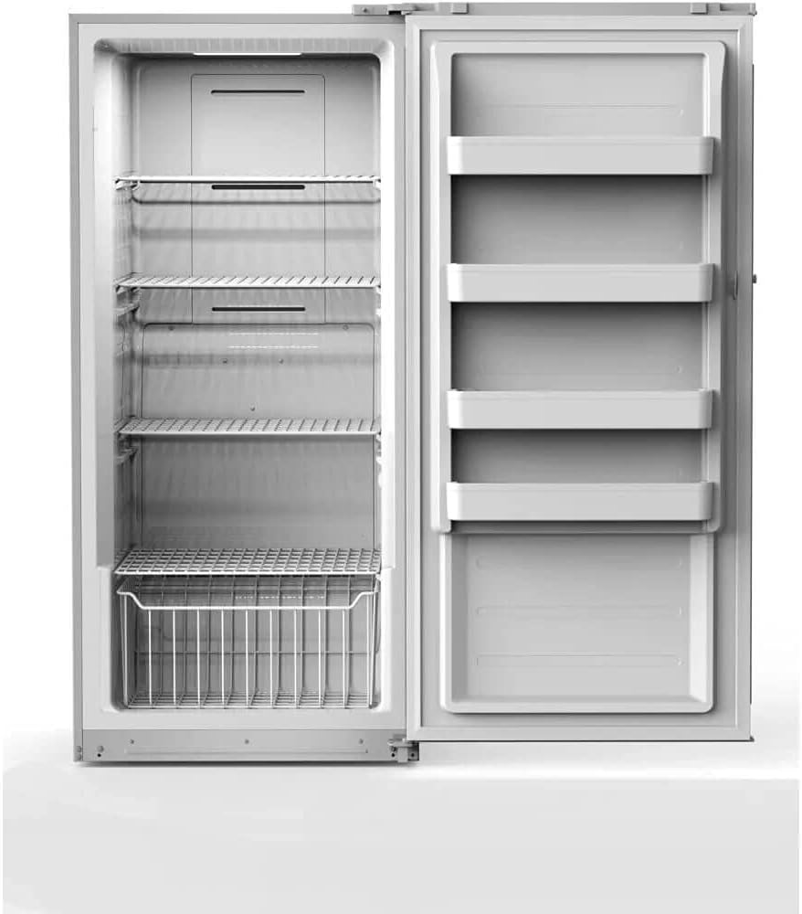 Midea 21-cu. ft. Upright Freezer-Stainless Steel